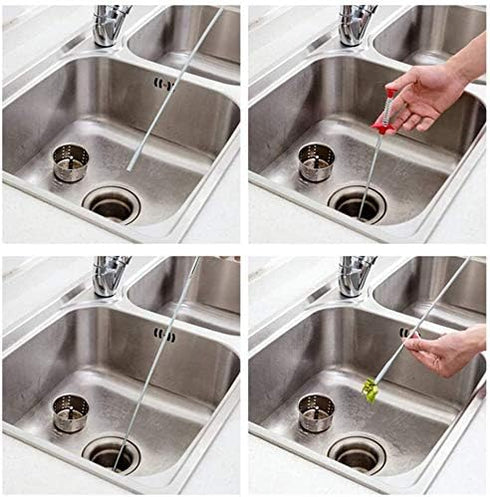 Flexible Grabber Claw Pick Up Reacher Tool With 4 Claws Bendable Hose Pickup Reaching Assist Tool for Litter Pick, Home Sink, Drains, Toilet (35.4...