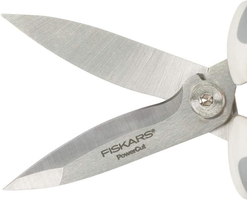 Fiskars Crafts Easy Action PowerCut Snips, 8, White/Gray...