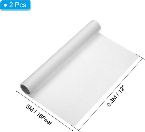 PATIKIL 16 Feet x 12 Inch Art Easel Paper Roll?2Pcs Wrapping Paper Art Craft Paper Kraft Paper for Painting, Crafts and Gift Wrapping, White...