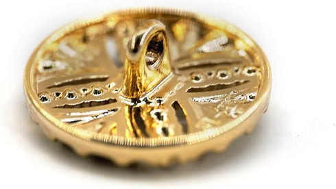 20 pcs Faux Pearls Inlaid Retro Pattern Enamel Openwork Golden Metal Shank Sewing Buttons - 18mm - 23/32"...