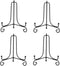(4 pack)7"Iron Display Stand, Black Iron Easel Plate Display Photo Holder Stand, Displays Picture Frames, Cookbooks, Decorative Plates, Tablets an...