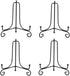 (4 pack)7"Iron Display Stand, Black Iron Easel Plate Display Photo Holder Stand, Displays Picture Frames, Cookbooks, Decorative Plates, Tablets an...