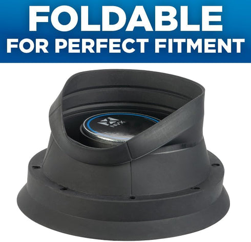 NVX XBAF68 2 Piece Universal 6" x8” and 5"x7" Silicone Rubber Speaker Baffles with Self Adhesive Foam Base Pad......