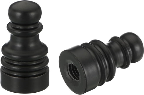PATIKIL 1" Tall Iron Lamp Finials Cap Knob, 2Pcs Lamp Screw Holder Tapped 1/4-27 for Table and Floor Lamp Shade Decorations, Black...