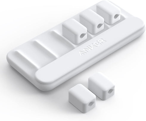 Anker Magnetic Desktop Cord Holder, Multipurpose Wire Keeper for Lightning, USB-C, Micro Cables - Sticks to Wood, Marble, Metal, Glass (White)...