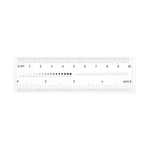 Film Flexible Ruler 4 Inch 0.5mm Scale PET Plastic Folding Straight Ruler Calibration Soft Ruler Measuring Tool for Factory, Transparent...