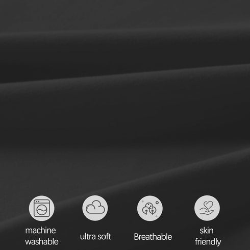 Biloban Crib Sheets Fitted, 2 Pack Crib Sheet Fits for Standard Crib Mattress, Neutral Toddler Bed Sheets for Baby Boys and Girl, Black, 52”X 28”...