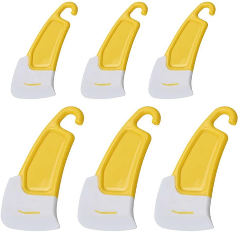 6Pcs Oil-Proof Silicone Pan Scraper Cleaning Scraper Silicone Pan Scraper Dish Cleaning Spatula Bowl Scraper Dish Scraper Non Stick Kitchen Scrape...