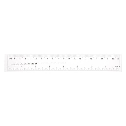 Film Flexible Ruler 8 Inch 1mm Scale PET Plastic Folding Straight Ruler Calibration Soft Ruler Measuring Tool for Factory, Transparent...