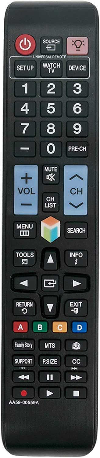 AA59-00559A Remote Control Compatible for Samsung PN64E7000FFXZA UN46ES7100FXZA PN60E8000GFXZA UN60ES7550F LED HDTV TV (sub AA59-00558A)...