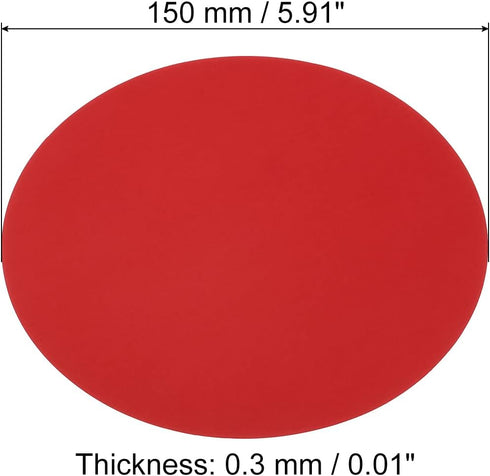 PATIKIL 5.9-inch Round Cardboard Paper, 50 Pcs Blank Disc Circles Slices for Party Decorations DIY Craft Arts Drawing Painting Writing, Red...