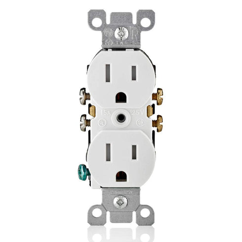 Leviton T5320-WMP 15 Amp 125V Tamper Resistant Duplex Receptacle , White, 10 Count (Pack of 1)...