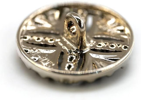 20 pcs Faux Pearls Inlaid Retro Pattern Enamel Openwork Metal Shank Sewing Buttons - 18mm - 23/32"...