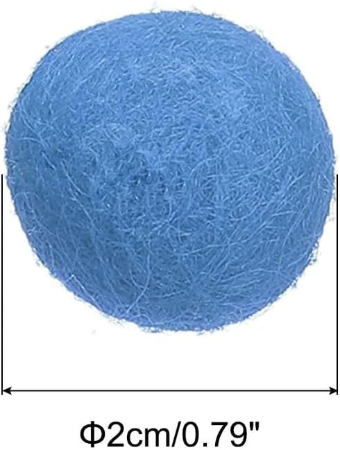 PATIKIL Wool Felt Balls Beads Wool Felting Pom 2cm 20mm Light Blue for Home Crafts Handcrafts Project DIY Pack of 20...