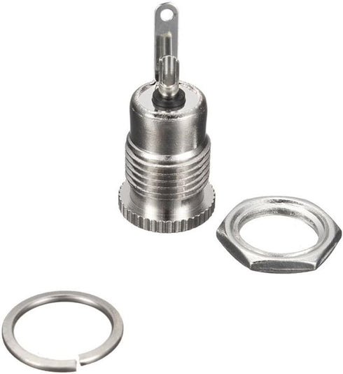 E-outstanding 5-Pack DC-099 5.5 mm x 2.5mm 30V 10A DC Power Jack Socket,Threaded Female Panel Mount Connector Adapter...