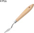 4pcs 3# Painting Palette Knife Pointy Stainless Steel Art Spatula Painting Pallet Knives Scrapers Tools with Plastic Handle for Acrylic Oil Canvas...