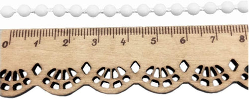 FQTANJU 10 Yards Roller and Roman Shade Blind Beaded Chain Cord?White Plastic Roller Blind Beaded Chain Repair?Roller Curtain Bead Rope,Blind Bead...