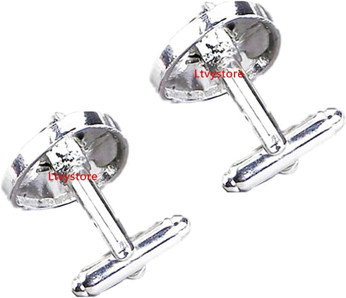 Luxury Black Crystal White Rhinestones Heart Cufflinks for Women Men Shirt, Ltvystore Jewelry Trendy Geometric Cuff Links Buttons with Box...