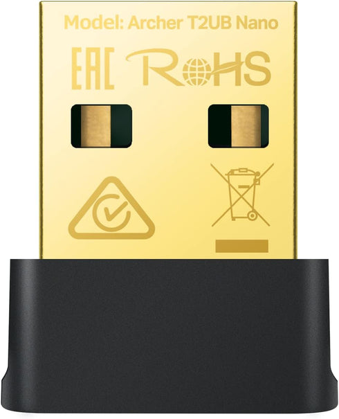 TP-Link Nano 2-in-1 USB Bluetooth WIFi Adapter AC600(Archer T2UB Nano)- Bluetooth 4.2 with 2.4G/5G Dual Band Wireless Network Adapter for Desktop ...