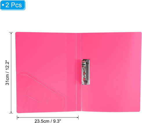 PATIKIL 9.3x12.2" Punchless Binder Clamp, 2 Pcs Plastic Single Strong Clip Clamp Binder Without Rings Sheet File Folder Protector for A4 Size Pape...