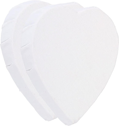 PATIKIL Paint Canvases Panel for Painting, 2 Pack 4x4 Inch Heart Shape Wood Frame Stretched Blank Art Board Panels for Acrylic, Oil, Tempera Paint...