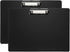 PATIKIL 12.4 x 8.86 Inch Clipboard Landscape, 2 Pack A4 PP Plastic Office Clipboards Low Profile Clip for Office Drawing Sketching, Black...