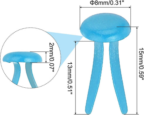 PATIKIL 200 PCS Paper Brass Fasteners Split Pins Pastel Mini Metal Brads Round Head Plated Fastener for Craft Art Scrapbooking DIY Supplies, Light...