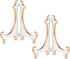 Artliving 2 Pack 5inch White Gold Thicken Acrylic Easels Display Stand Plate Stand Holder display Pictures Frame,Decorative Plates, and Artworks...