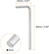 5pcs Hex Key Wrench 3mm L-Shape Hexagon Metric Wrenches Chrome Vanadium Steel Repairing Tool for Home Repair, Silver Tone...