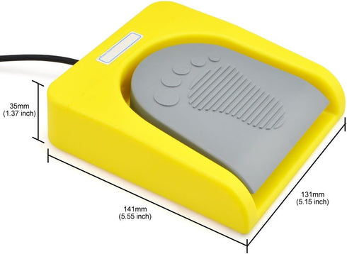 iKKEGOL USB Single Foot Switch Control One Key Customized Computer Keyboard Action Pedal HID Yellow...