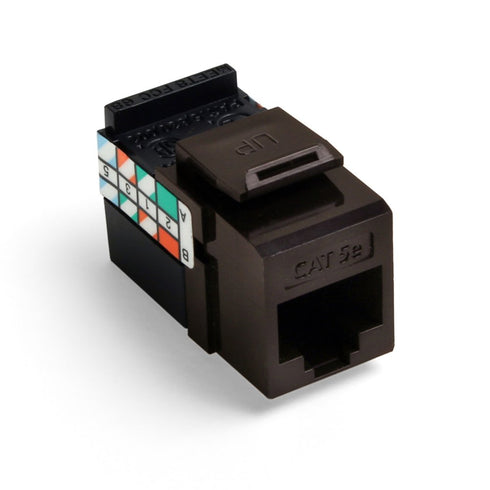 Leviton GIGAMAX Cat 5e QUICKPORT Jack, Brown, 5G108-RB5...