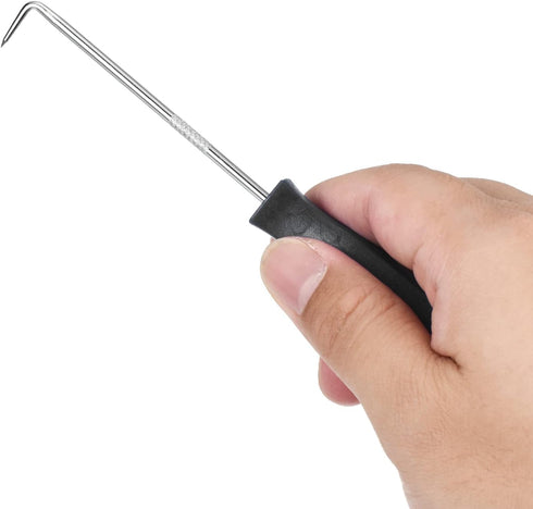 PATIKIL O-Ring 90 Degree Pick 142mm, Oil Seal Gasket Precision Screwdriver Puller Remover Removal Tool, Black...