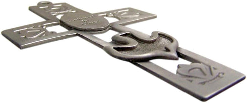 Fine Pewter Holy Dove Confirmation Wall Cross, 5 1/4 Inch...