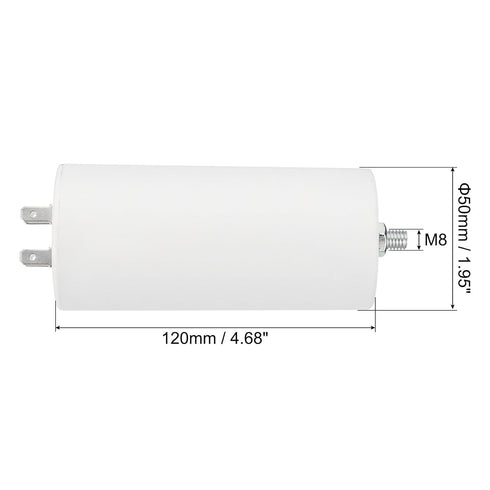 PATIKIL 100uf CBB60 Run Capacitor,AC 250V 4 Pins 50/60Hz Cylinder Bottom with M8 Screw for Washing Machine,Cleaning Machine Pump Motor Star...
