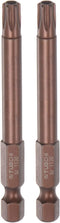 2pcs T30 Torx Bit 1/4" Hex Shank 3" Length Magnetic Security Star Screwdriver Power Tool, Red...