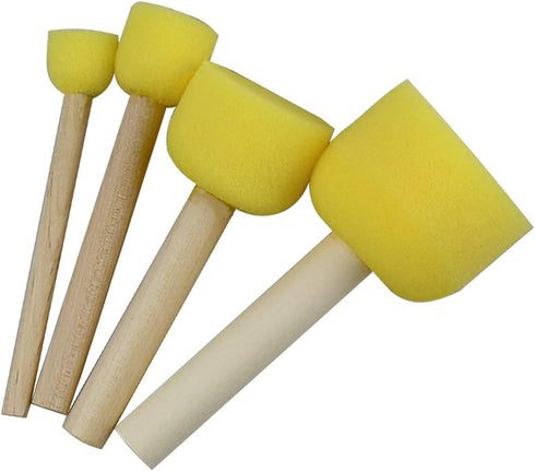 20 pcs Round Sponges Brush Set, 4 Sizes Paint Tools for Kids...