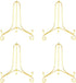 Artliving (4 pack 4" Iron Display Stand, Gold Small Iron Easel Plate Display Photo Holder Stand, Displays card,cookie, Decorative Plates,Artwork...