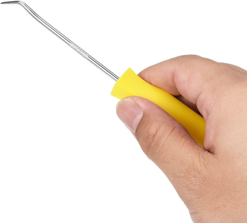 PATIKIL O-Ring 45 Degree Pick 142mm, Oil Seal Gasket Precision Screwdriver Puller Remover Removal Tool, Yellow...