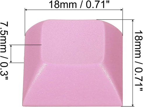PATIKIL 1U Blank Keycaps, 10 Pack Universal PBT Keyboard Replacement Accessories for MX Mechanical Keyboard, Pink...
