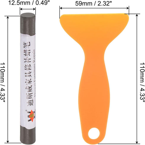 Wax Filler Stick, 3pcs Wooden Repair Wood Wax Fill Sticks with Spatula Crayon Markers Furniture Touch Up Kit for Remover Scratches Scuffs on Furni...