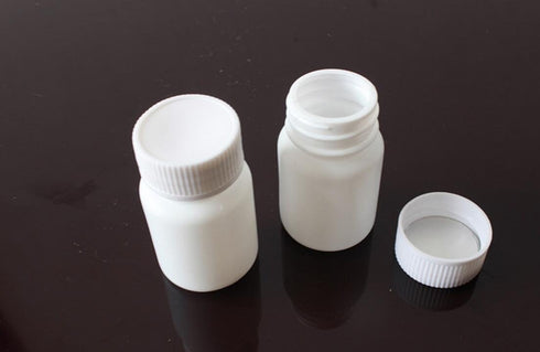 50PCS White Empty Solid Plastic Bottle Case Holder Container Vials Box with Screw Cap for Powder Sample Storage(50ml)...