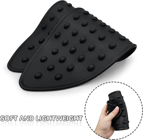 yuntop 2 Pcs Silicone Iron Rest Pads Multipurpose Iron Hot Resistant Mat Protective Pads for Ironing Board, Flat Irons, Curling Irons (Black)...