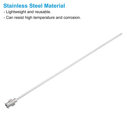 PATIKIL 14Ga x 5.9 Inch Stainless Steel Dispensing Needle Tips, 12Pcs Metal Glue Needle Tube Blunt Tips Luer Lock for Thick Glue Ink Lab, Silver...