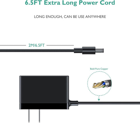 Charger Cord Compatible with Bissell Pet Stain Eraser Cordless Handheld Portable Cleaner Vacuum 1611736 Pet Stain Eraser 2054 2002 20037 20028 200...