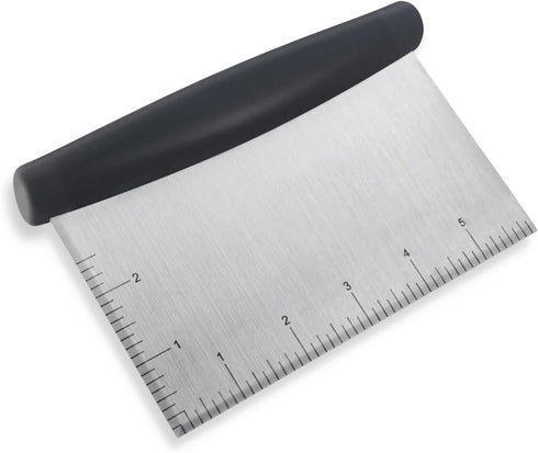 Plastic Bread Scraper Dough Cutter with Measuring Scale Multipurpose Bench Scraper Kitchen Tool Pastry Scraper for Cake Baking Food Pizza Stainles...