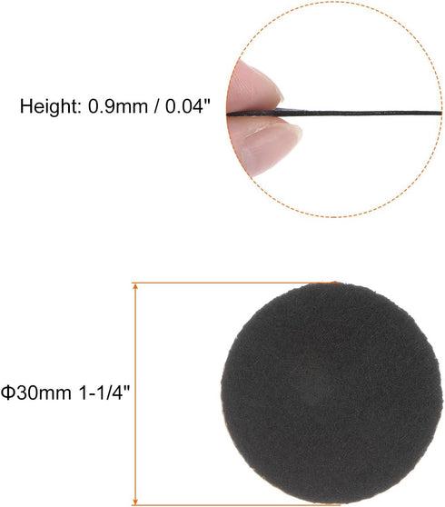 200pcs Round Adhesive Felt Circles, 30mm 1-1/4" Pre Cut Felt Craft Stickers Non-Woven Mini Felt Fabric Circles for DIY Sewing Handcraft Cut Projec...