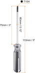 Magnetic Torx Screwdriver 3x75mm Rod T10H Steel Star 6 Point Head Screw Driver with Non-slip Handle for Appliances Repair Improvement, Black...