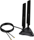 Dual Band 2.4GHz 5GHz 5.8Ghz RP-SMA Gaming WiFi 6E 802.11ac/ax Wireless Antenna with Magnetic Base for Intel AX201 AX200 PCIe NGFF WiFi USB Card P...