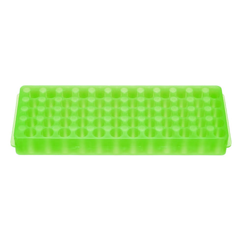 PATIKIL 60 Wells Tube Rack, 1 Pcs Vial Rack Double Panel Centrifuge Tube Holder for Microcentrifuge Tubes 0.2/0.5/1.5/2ml, Light Green...