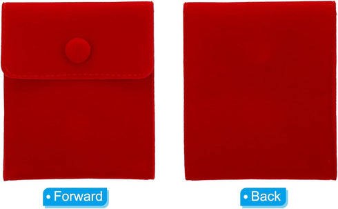 PATIKIL 10x8.5cm Jewelry Pouches with Snap Button, 12 Pack Velvet Jewelry Pouches Portable Soft Storage for Necklace Bracelet Earring Watch Rings ...